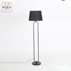 Modern Black Floor Lamp with Marble Base – Elegant Minimalist Home Lighting