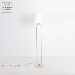 Modern Black Floor Lamp with Marble Base – Elegant Minimalist Home Lighting