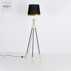 Modern Tripod Floor Lamp - Black & Gold | Stylish Home Décor Lighting